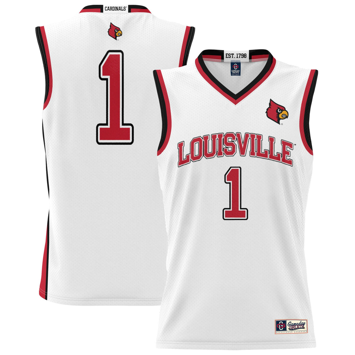 Louisville Cardinals white jersey
