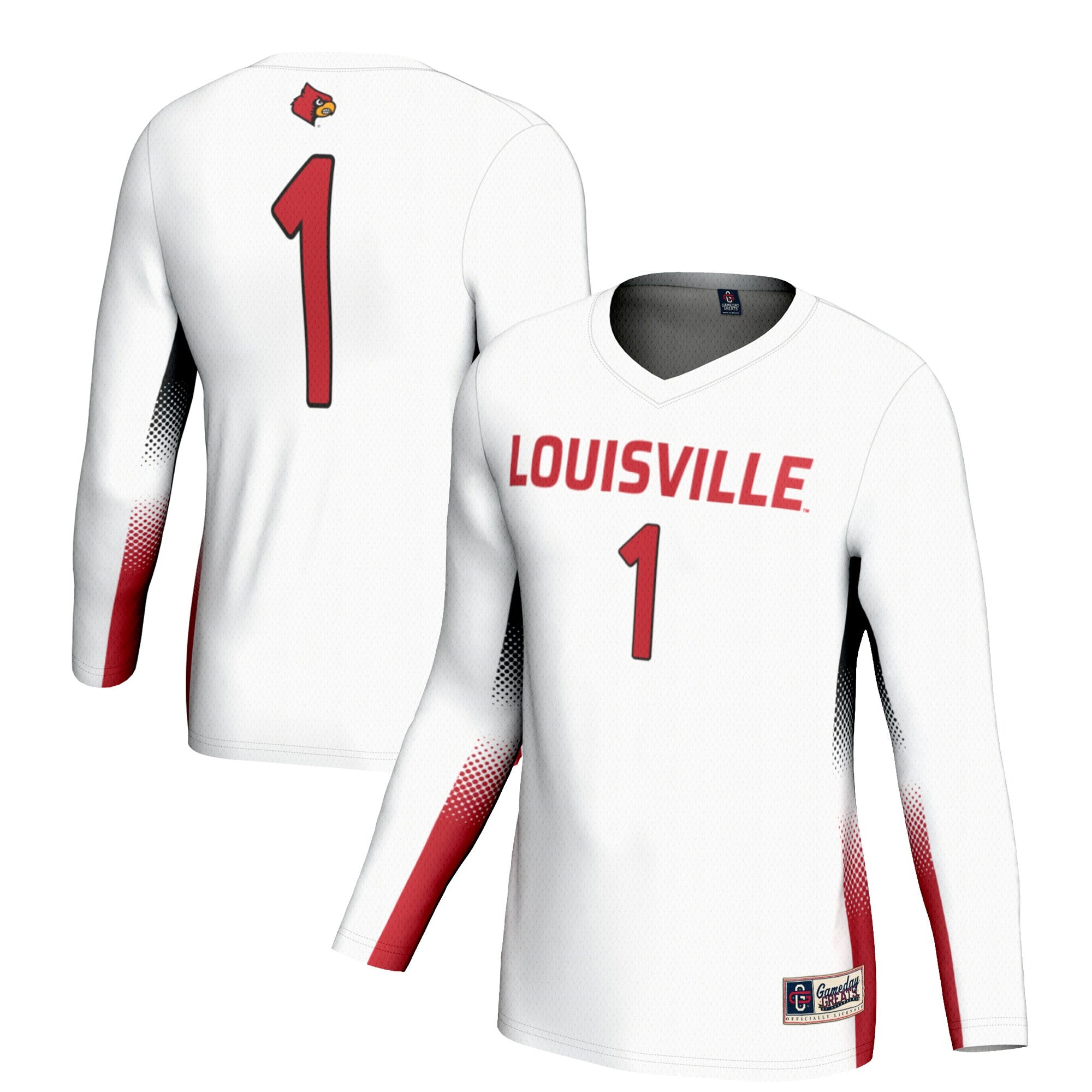 Volleyball Louisville Cardinals white jersey