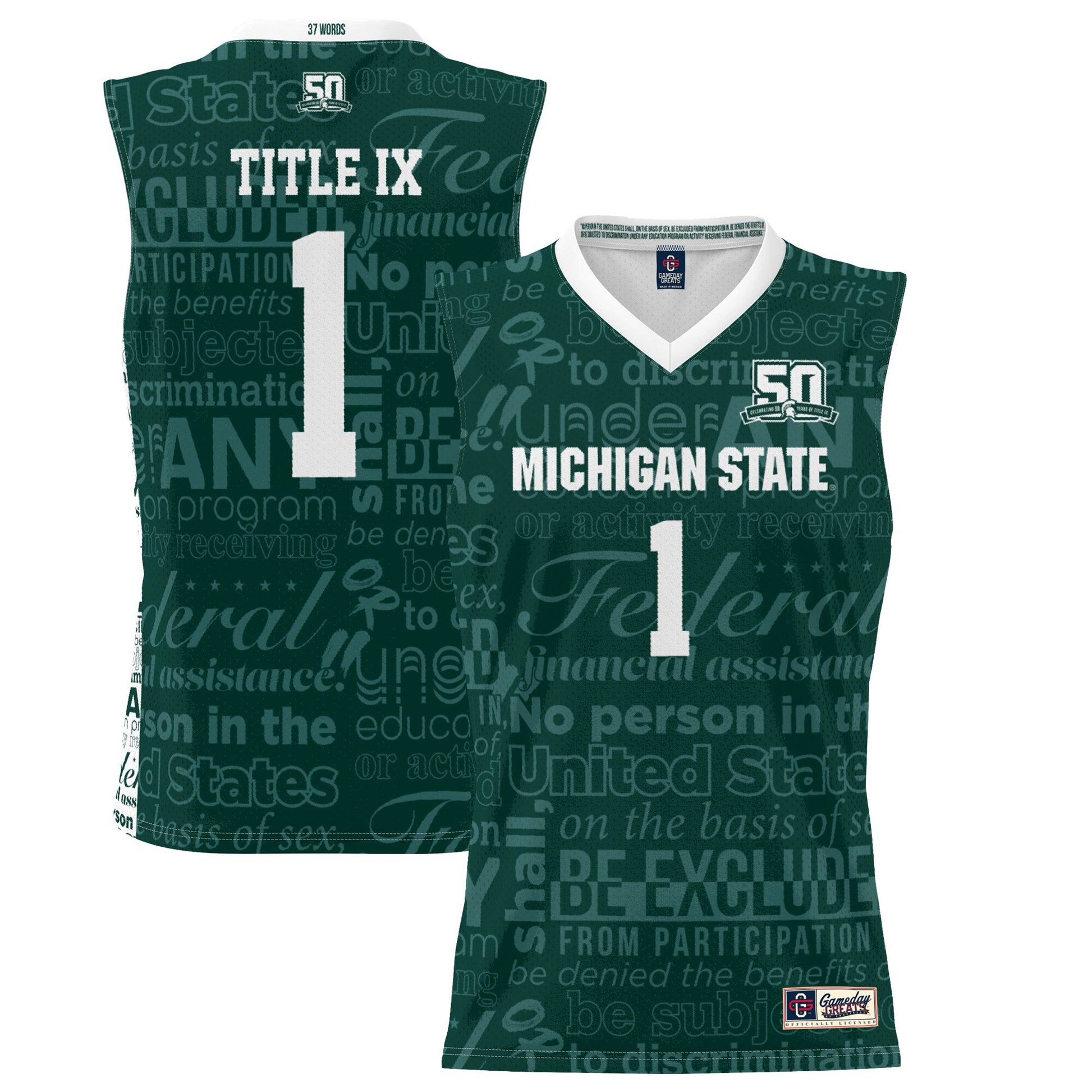 Michigan State Spartans green jersey
