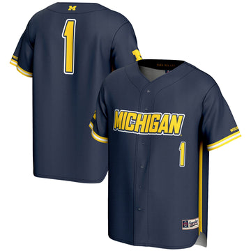 Michigan Wolverines navy Fashion jersey