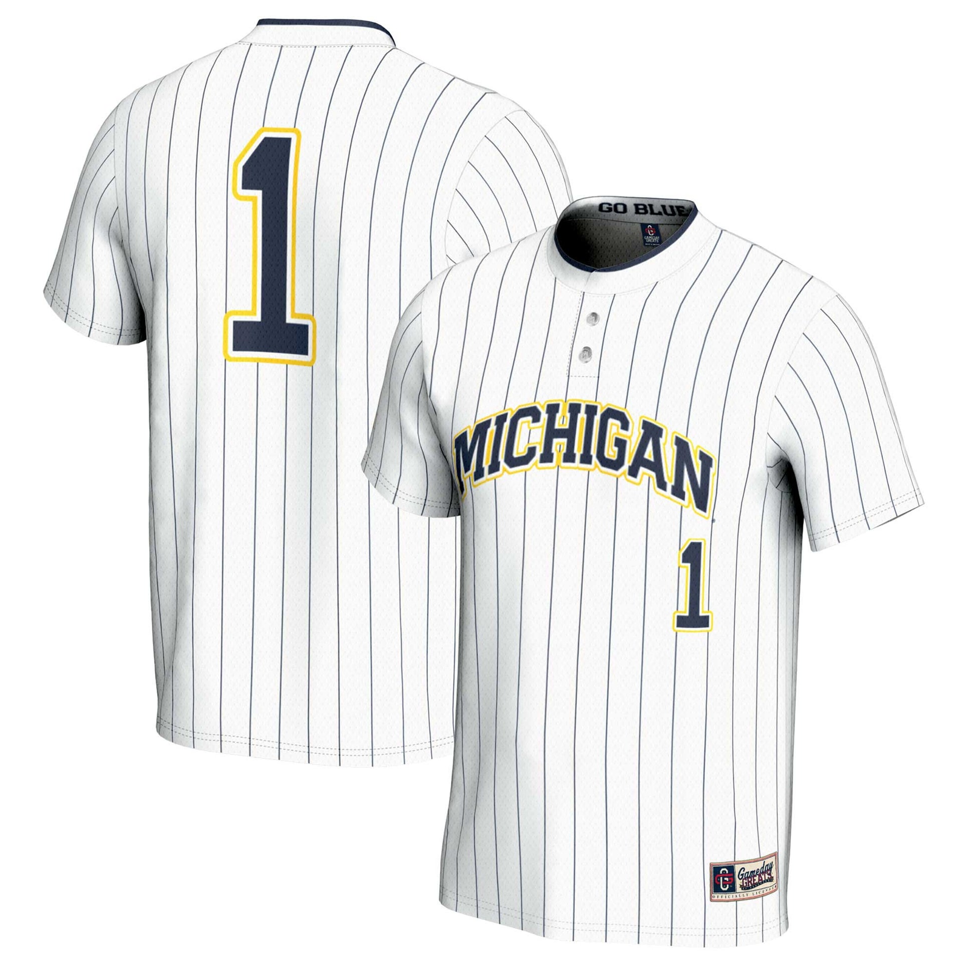 Softball Michigan Wolverines white jersey