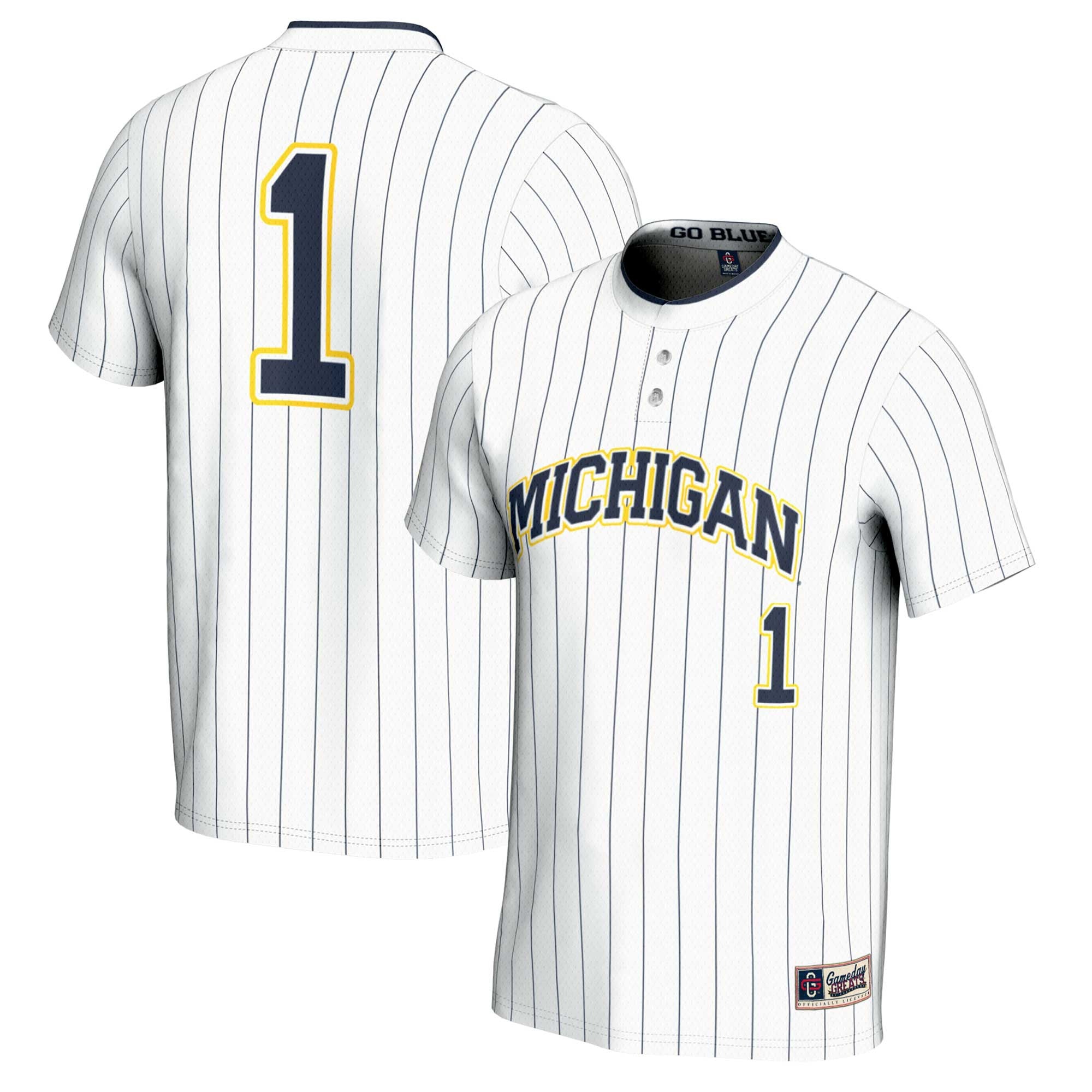 Softball Michigan Wolverines white jersey