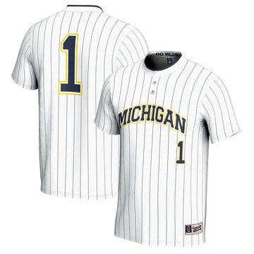 Softball Michigan Wolverines white jersey