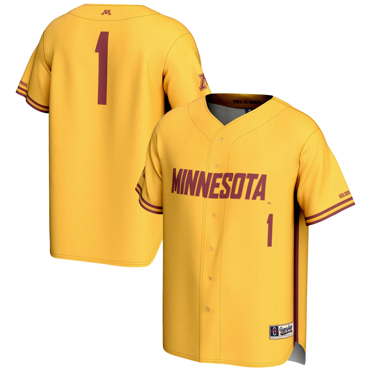 Minnesota Golden Gophers gold jersey