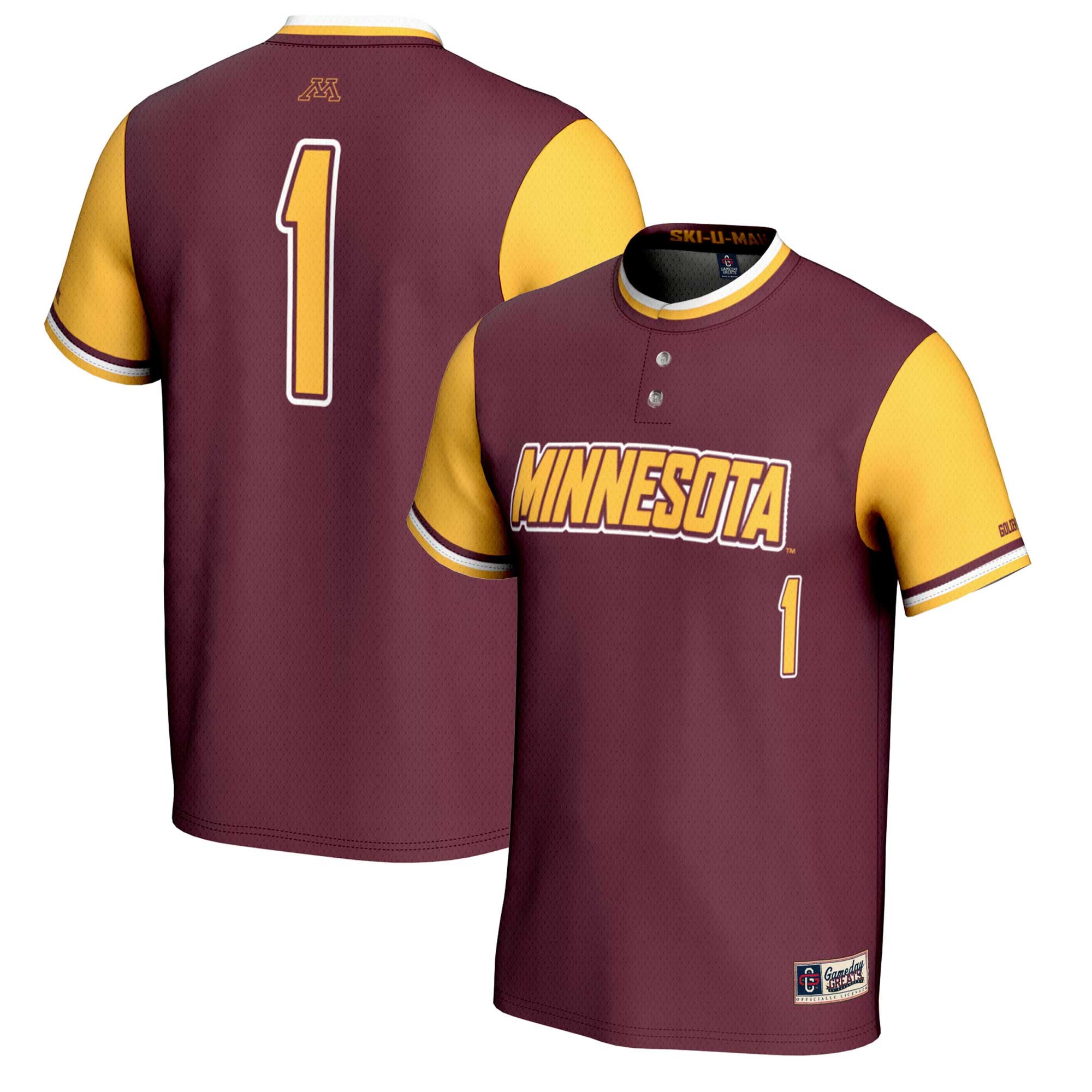 Softball Minnesota Golden Gophers maroon jersey