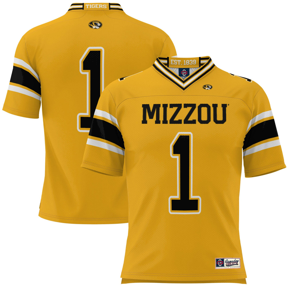 Missouri Tigers gold jersey