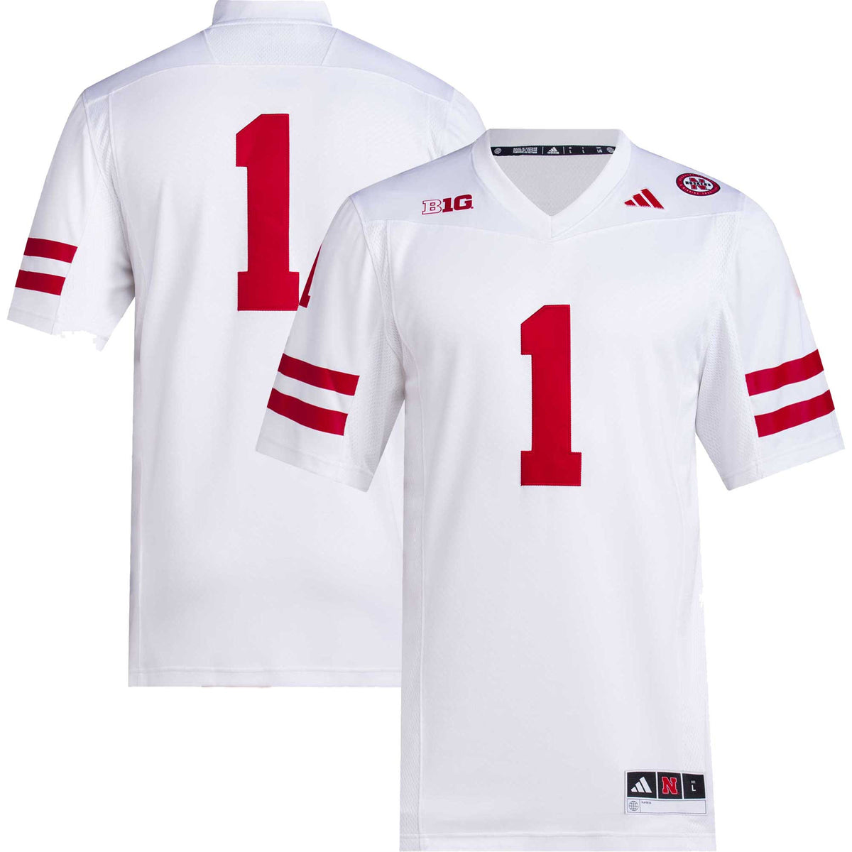 Nebraska Huskers white jersey
