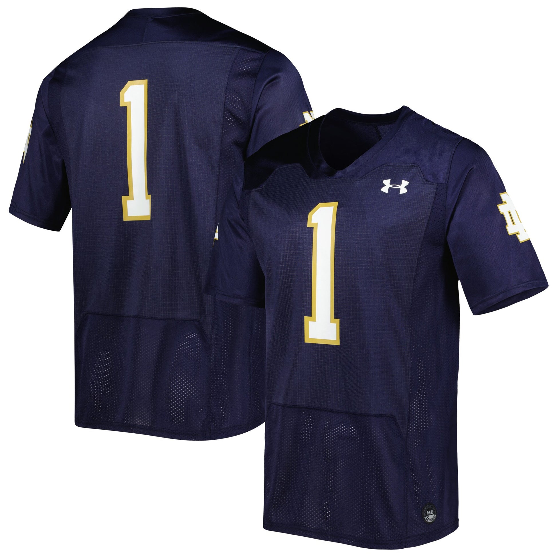 Under Armour Wordmark Notre Dame Fighting Irish navy jersey