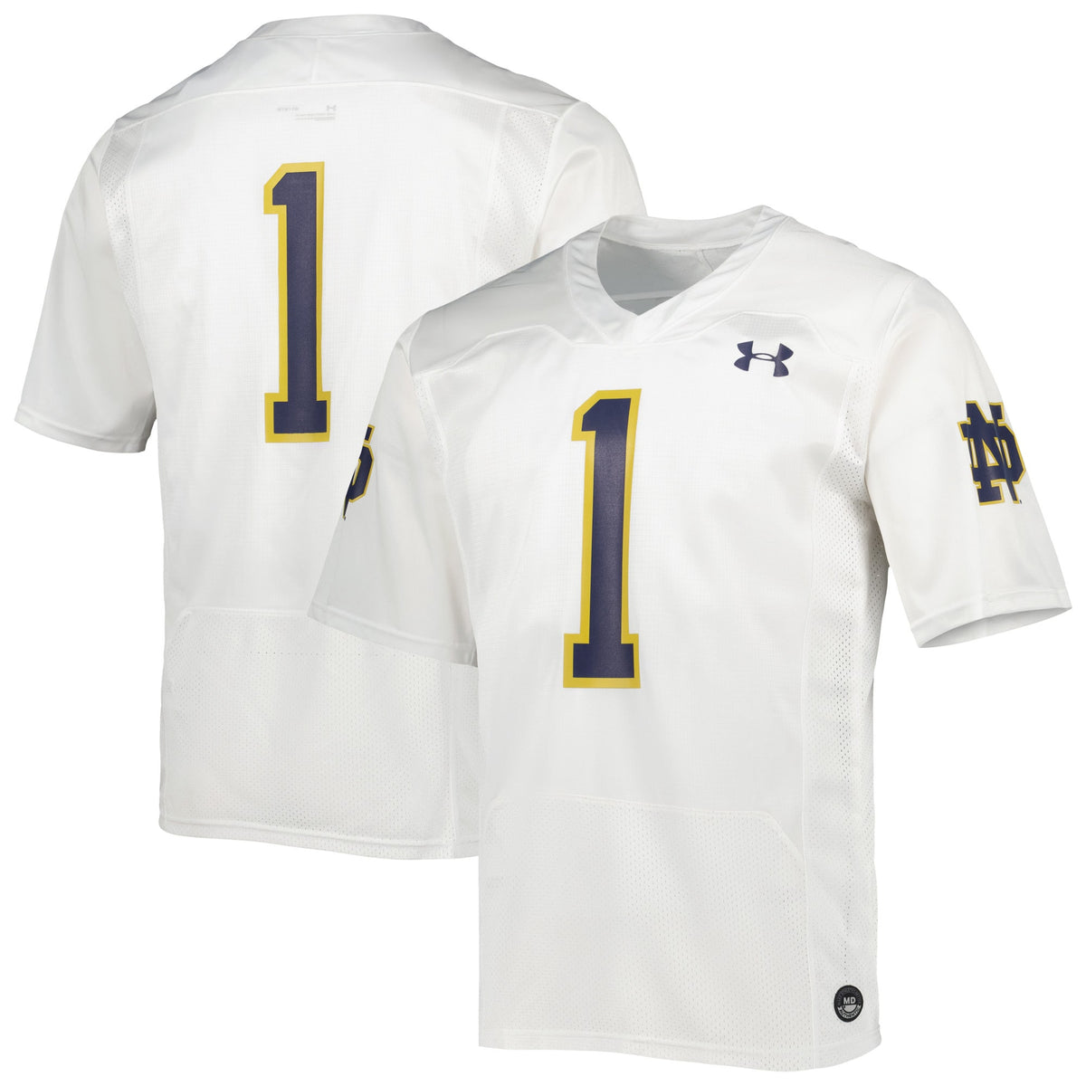 Under Armour Wordmark Notre Dame Fighting Irish white jersey