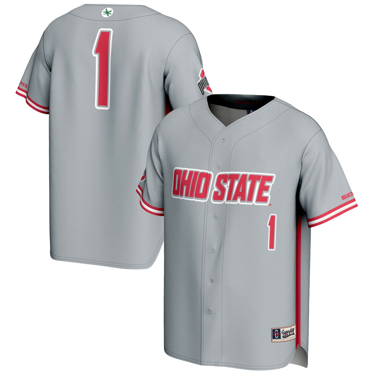 Ohio State Buckeyes gray jersey