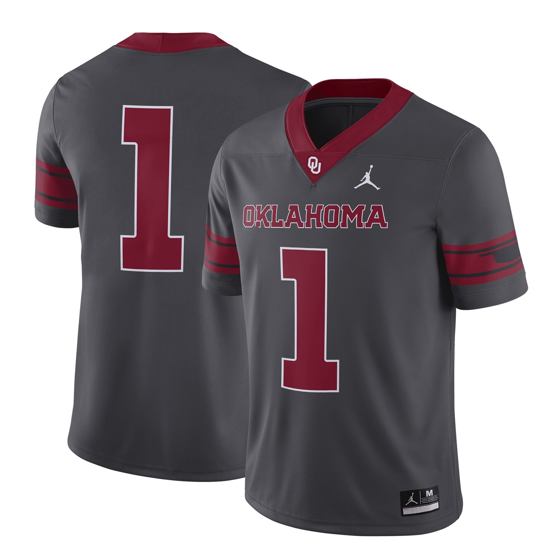 Jordan Brand Oklahoma Sooners anthracite Alternate jersey