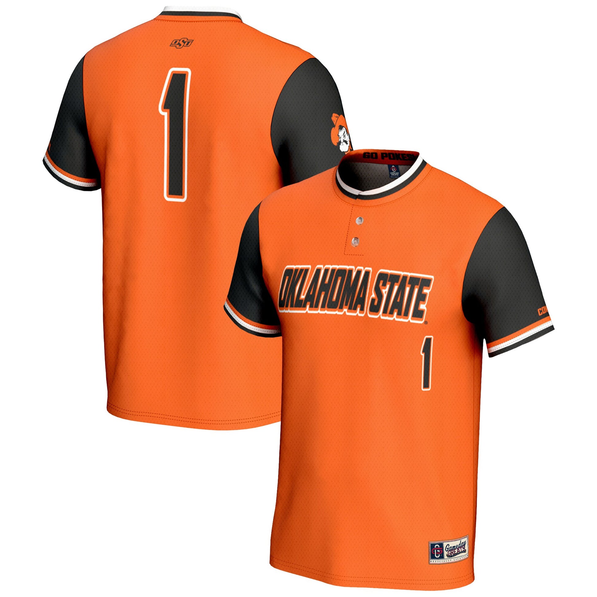 Softball Oklahoma State Cowboys orange jersey