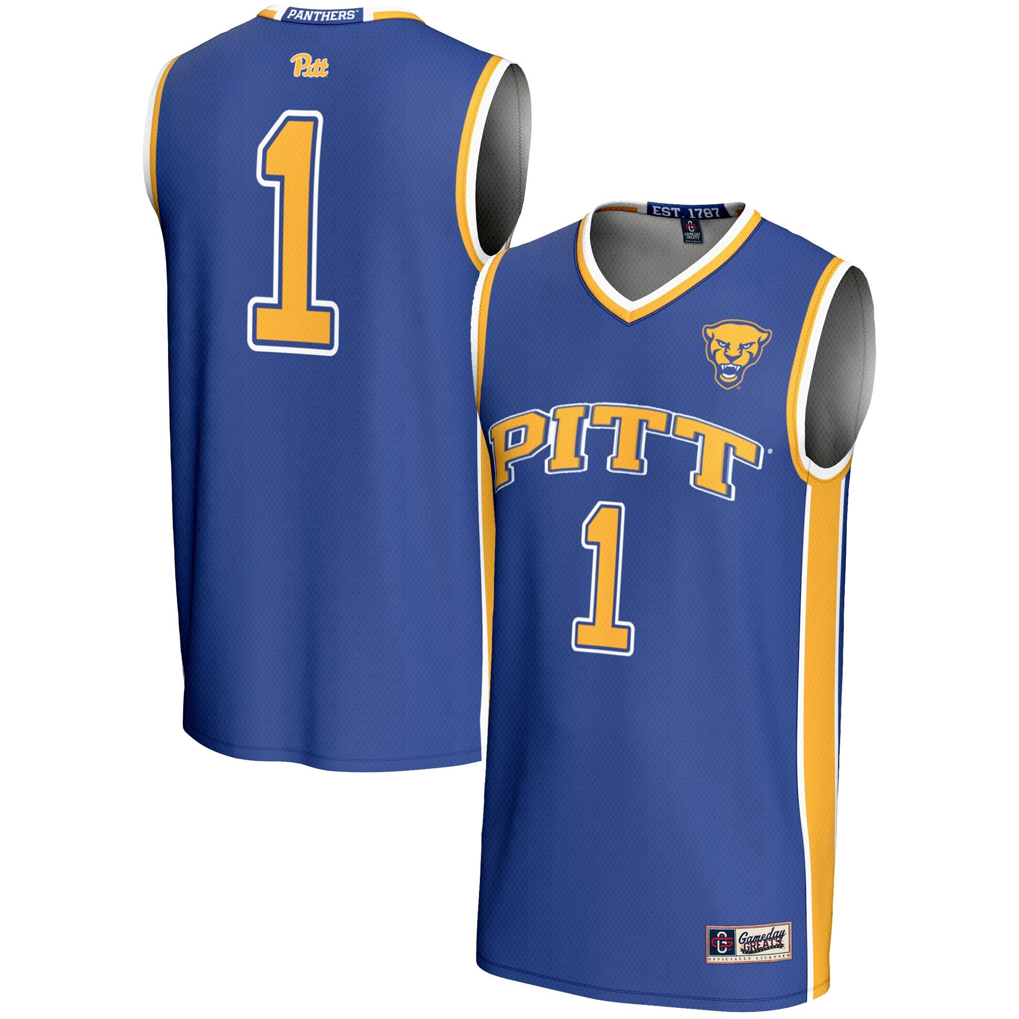Pitt Panthers royal jersey