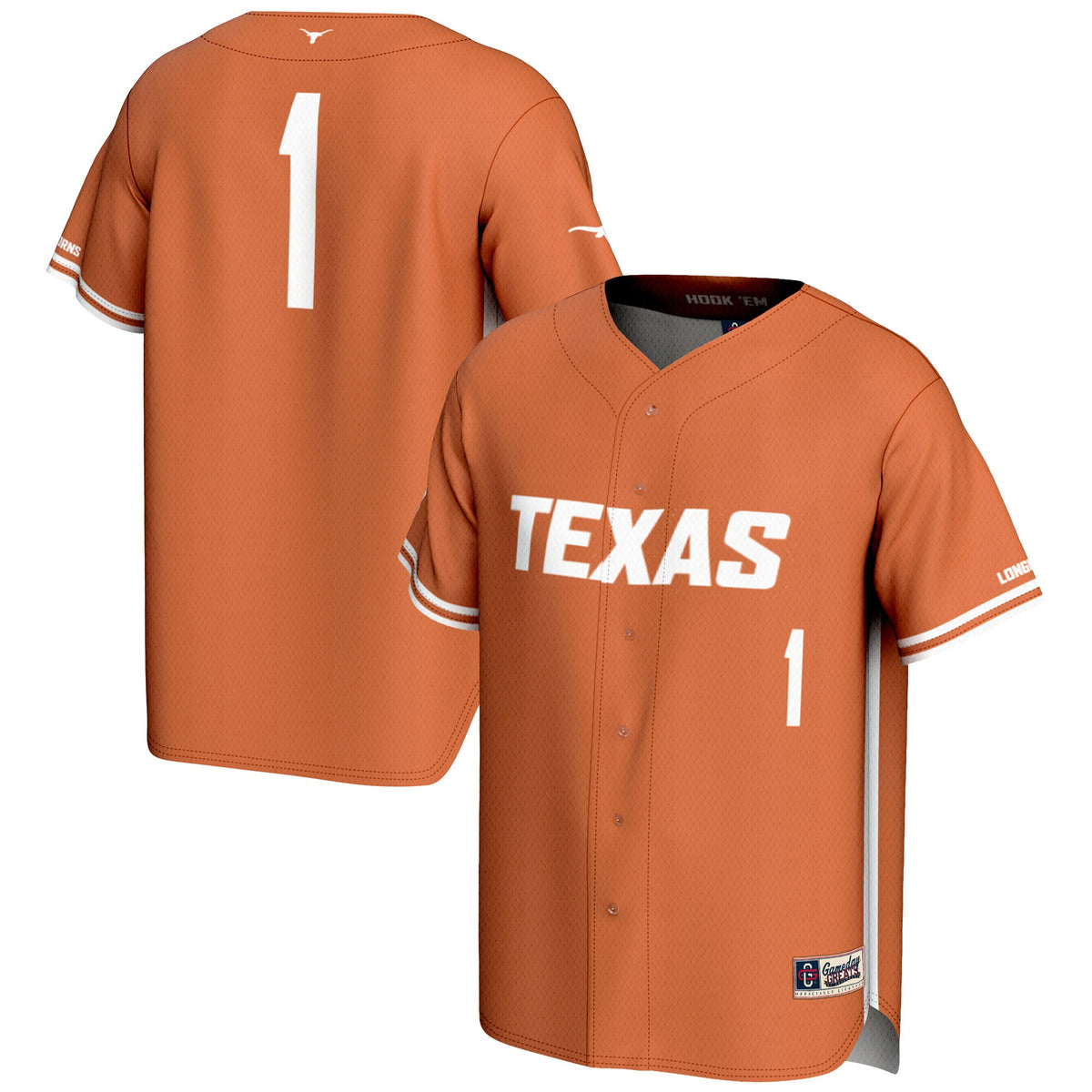 Burnt Texas Longhorns orange jersey