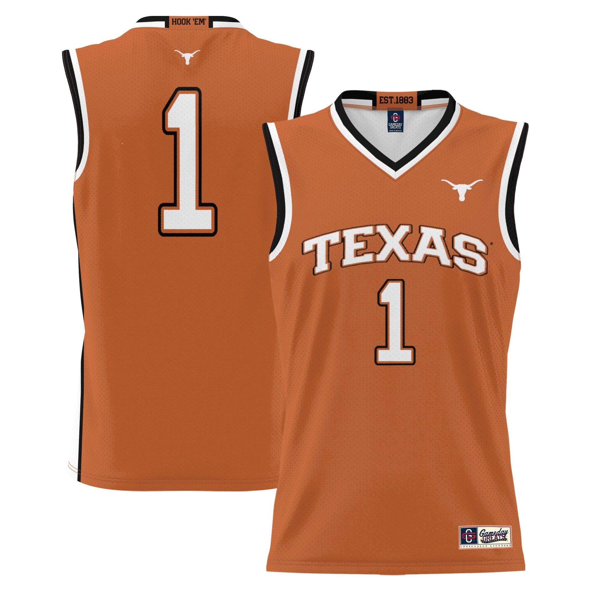 Burnt Texas Longhorns orange jersey