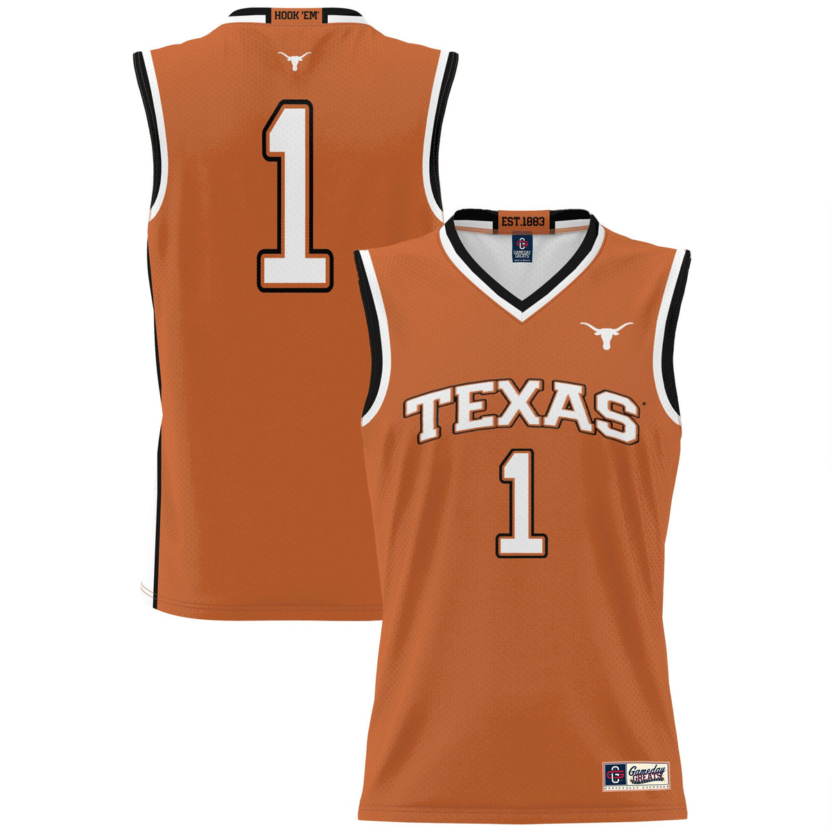 Collegiate Texas Texas Longhorns orange jersey