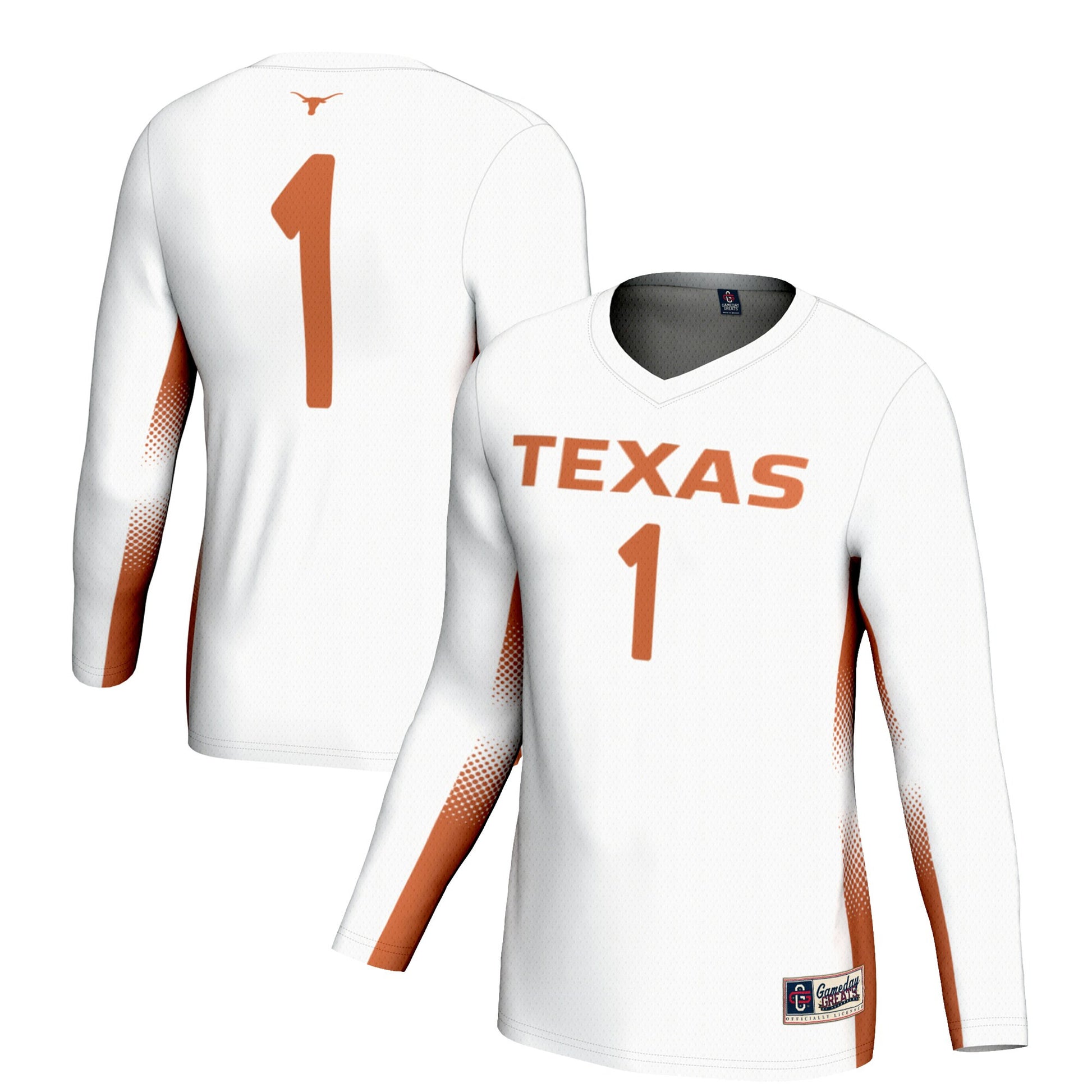 Volleyball Texas Longhorns white jersey