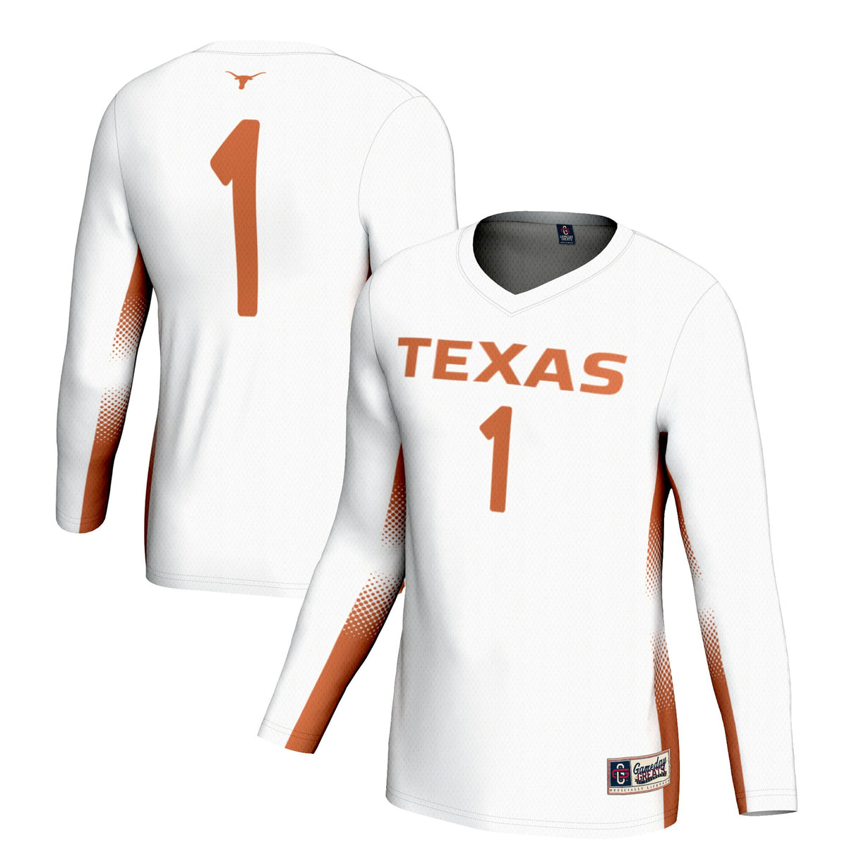 Volleyball Texas Longhorns white jersey