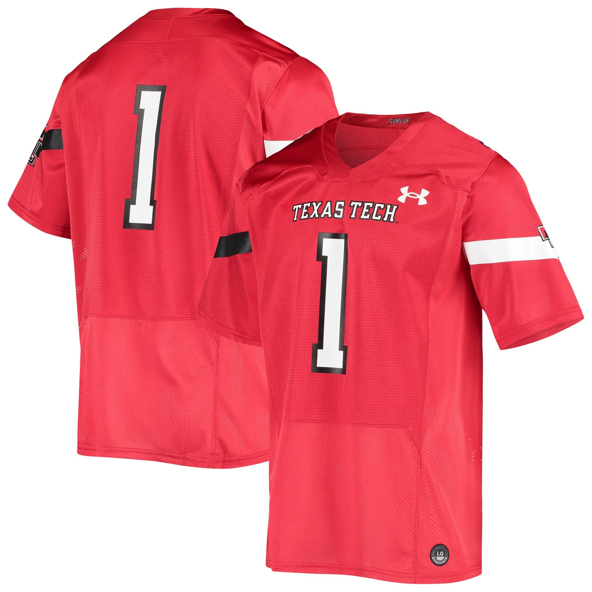 Under Armour Logo Texas Tech Red Raiders red jersey