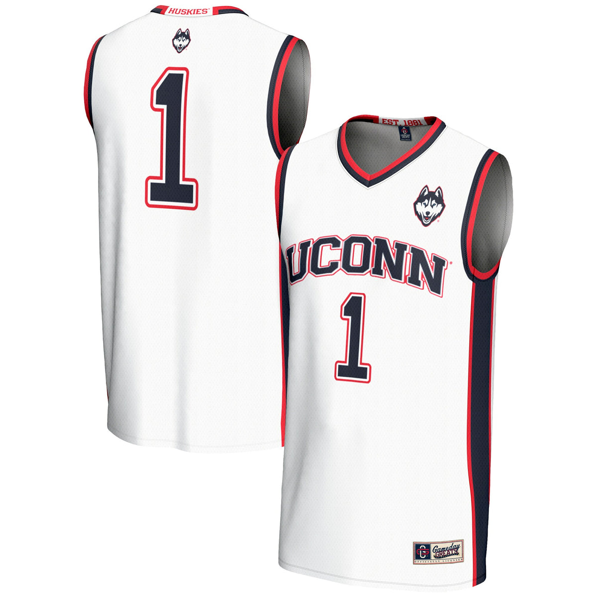 UConn Huskies white jersey