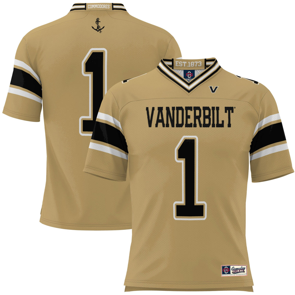 Vanderbilt Commodores gold jersey