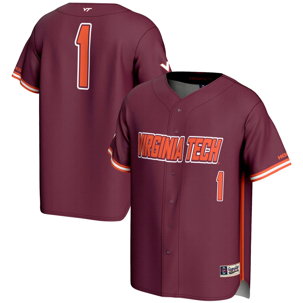 Virginia Tech Hokies maroon Fashion jersey