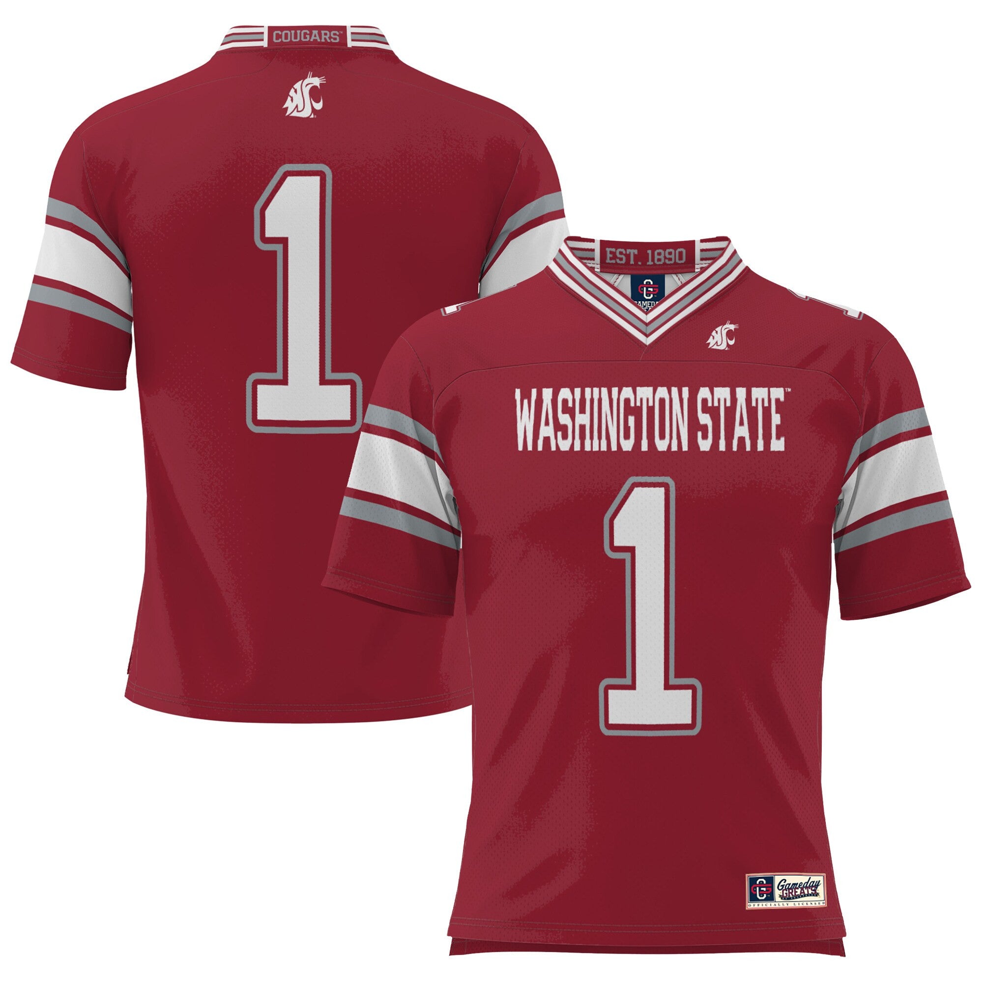 Washington State Cougars crimson jersey