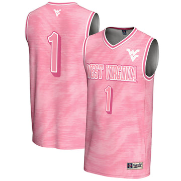 West Virginia Mountaineers pink jersey