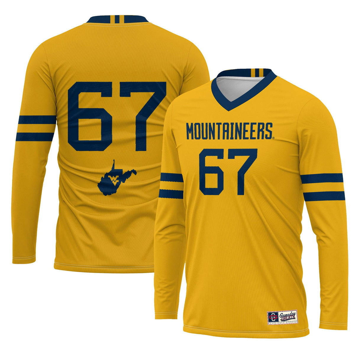 Volleyball West Virginia Mountaineers gold jersey