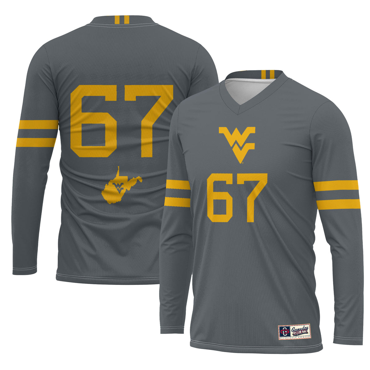 Volleyball West Virginia Mountaineers gray jersey