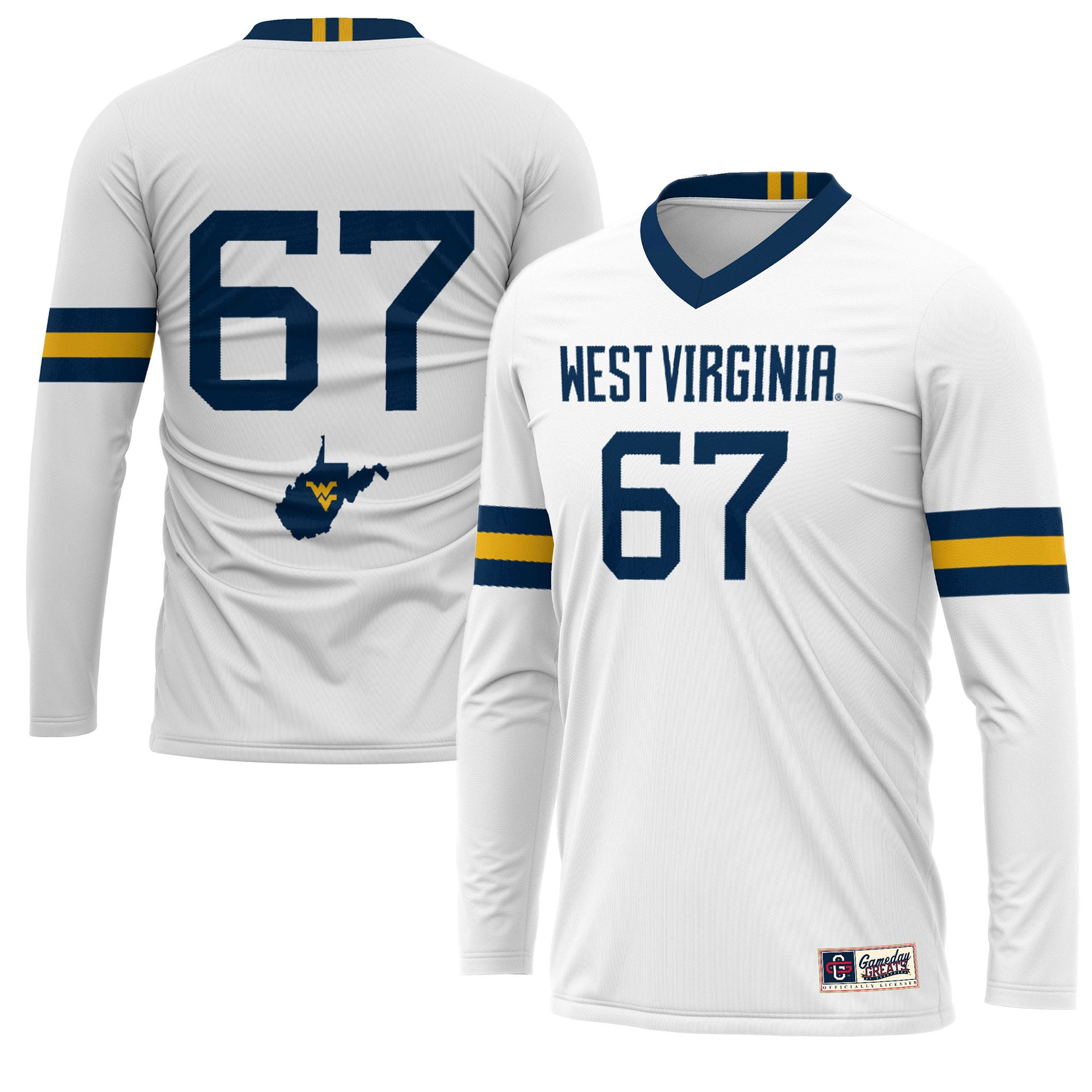 Volleyball West Virginia Mountaineers white jersey