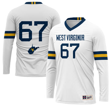 Volleyball West Virginia Mountaineers white jersey