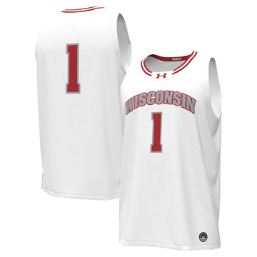 Under Armour Wisconsin Badgers white jersey