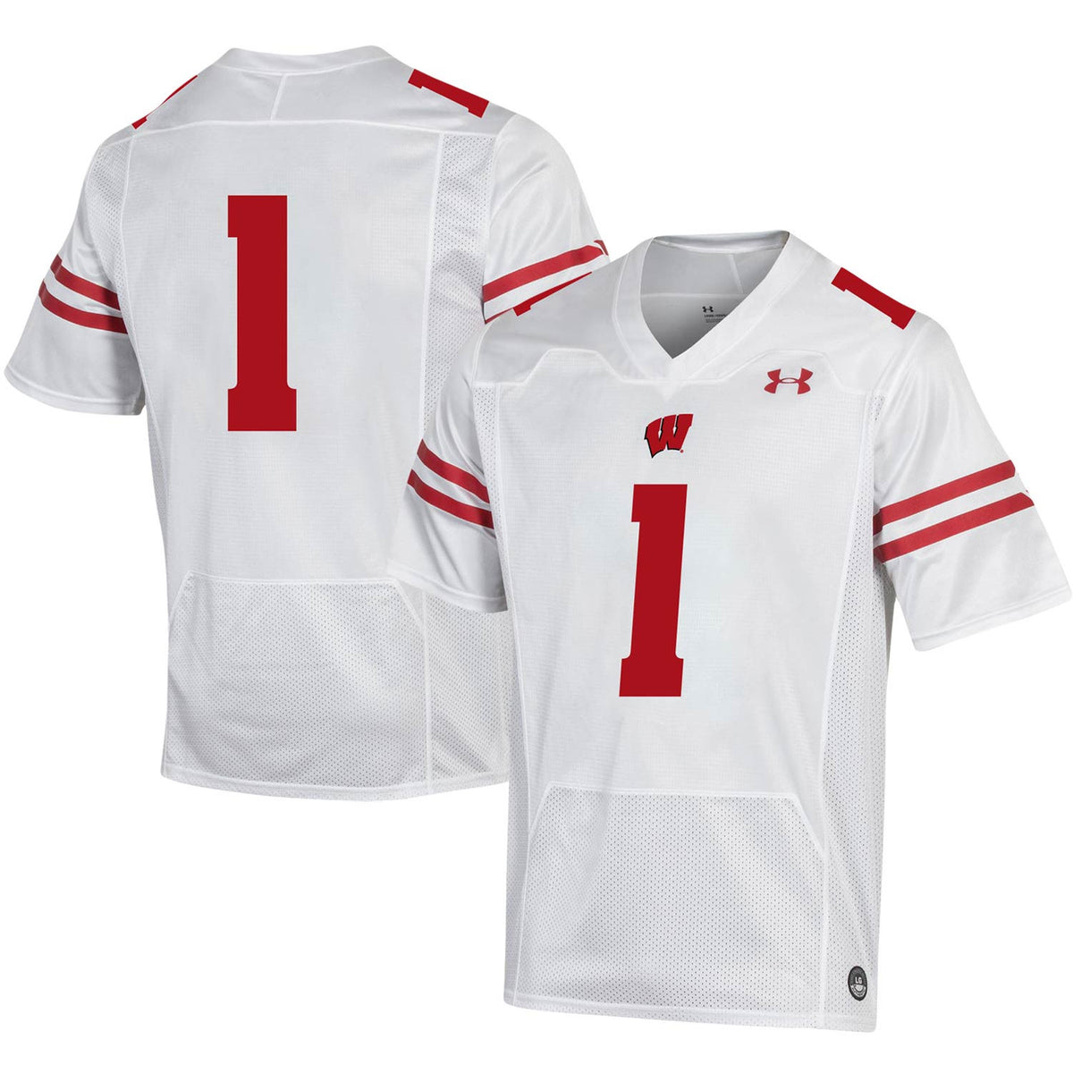 Under Armour Wisconsin Badgers white jersey