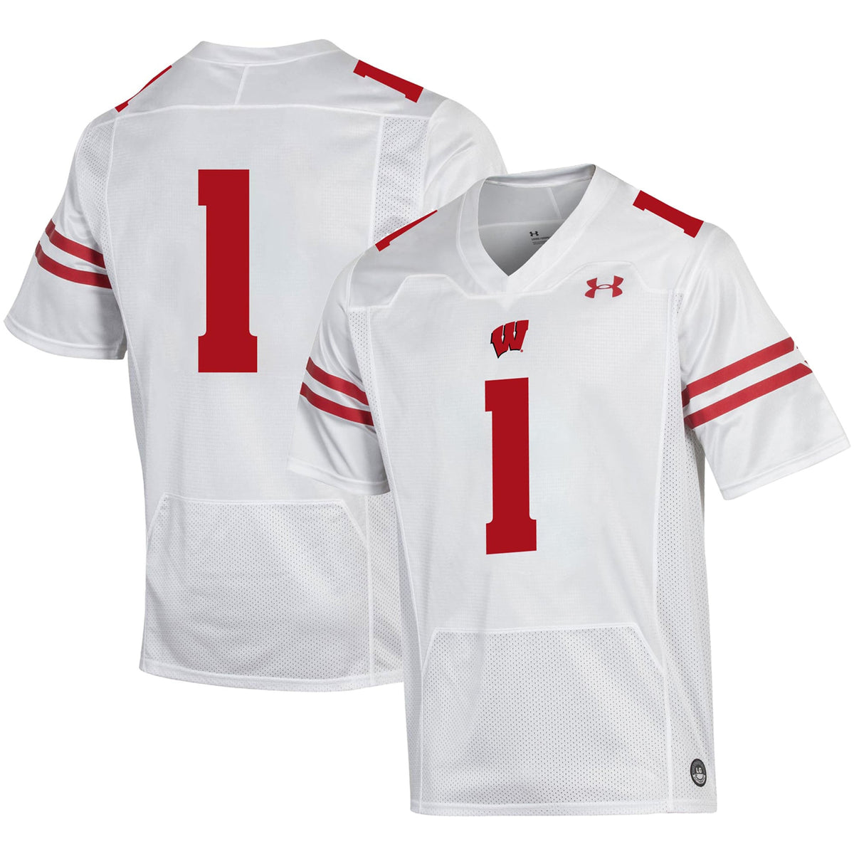 Under Armour Wisconsin Badgers white jersey