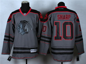 Patrick Sharp Chicago Blackhawks charcoal jersey