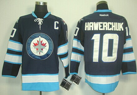 Dale Hawerchuk Winnipeg Jets navy jersey