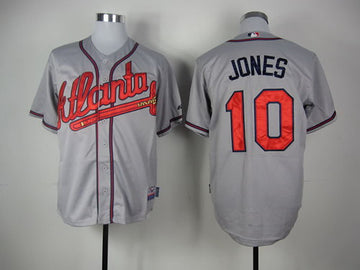 Chipper Jones Atlanta Braves gray jersey
