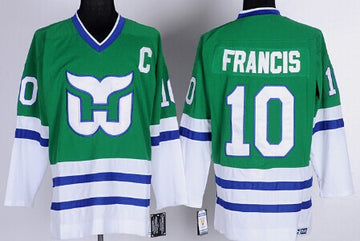Ron Francis Carolina Hurricanes green Throwback jersey