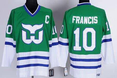 Ron Francis Carolina Hurricanes green Throwback jersey