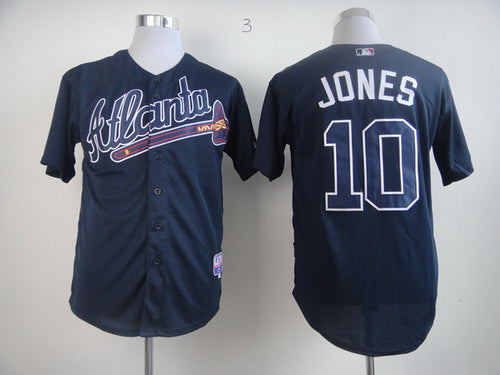 Chipper Jones Atlanta Braves navy jersey