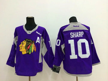 Patrick Sharp Chicago Blackhawks purple jersey