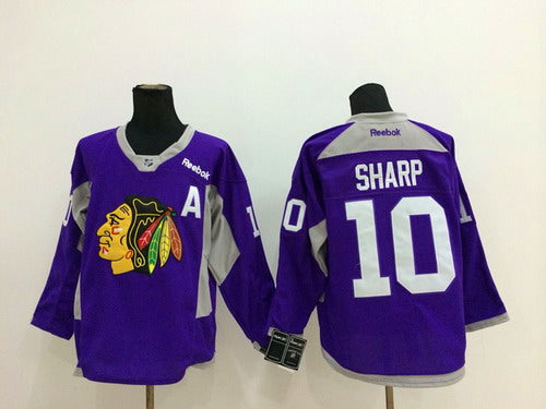 Patrick Sharp Chicago Blackhawks purple jersey