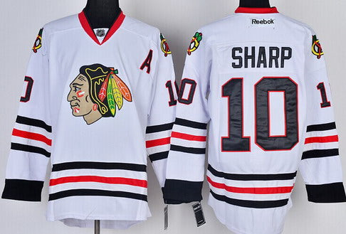 Patrick Sharp Chicago Blackhawks white jersey
