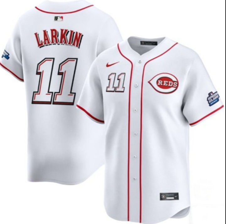 Barry Larkin Cincinnati Reds white Limited jersey