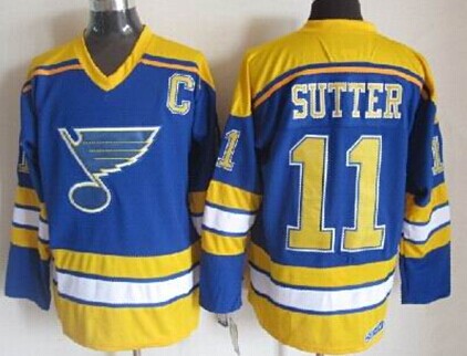 Brian Sutter St. Louis Blues blue Throwback jersey