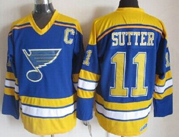 Brian Sutter St. Louis Blues blue Throwback jersey