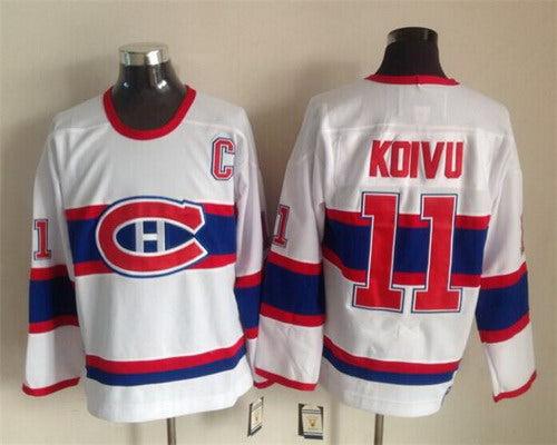 Saku Koivu Montreal Canadiens white Throwback jersey