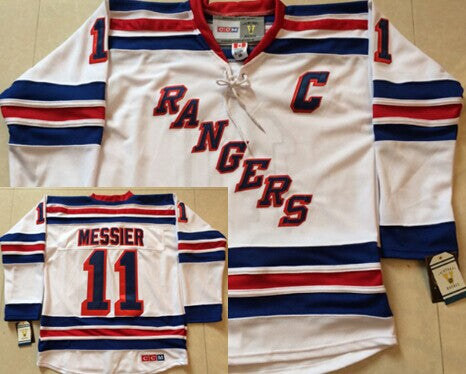 Mark Messier New York Rangers white Throwback jersey
