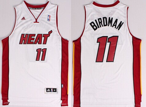 Blank Birdman Nickname Miami Heat white jersey